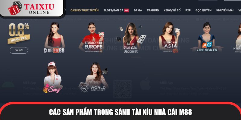 san pham trong sanh tai xiu nha cai m88 268 Các sản phẩm trong sảnh tài xỉu của nhà cái M88