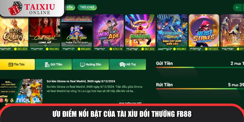 uu diem noi bat fb88 286 Ưu điểm nổi bật của tài xỉu đổi thưởng FB88 so với tài xỉu khác