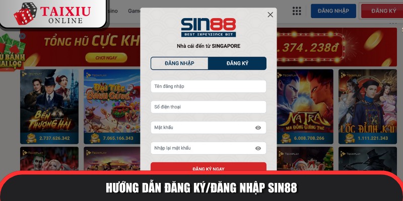 huong dan dang ky dang nhap SIN88 757 Quy trình đăng ký siêu đơn giản