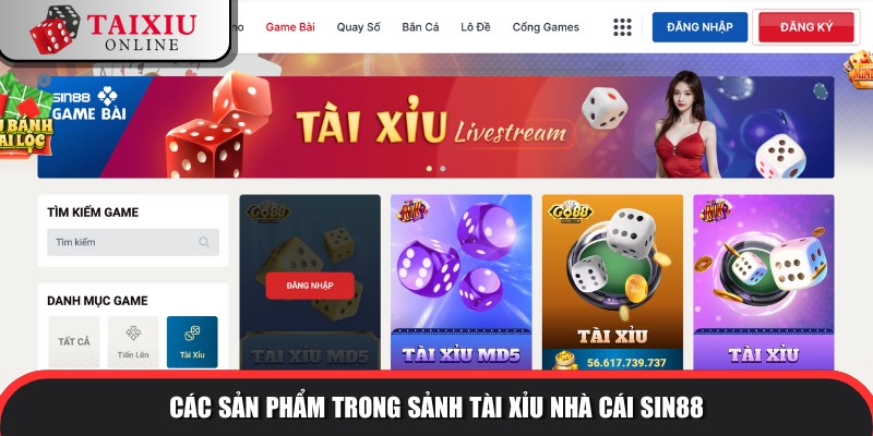 sanh tai xiu nha cai SIN88 757 Kho game đa dạng, đình đám