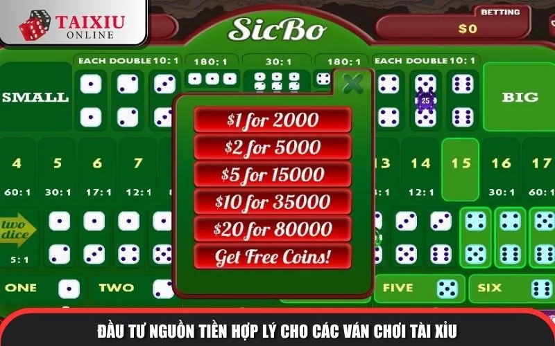 dau tu nguon tien hop ly cho cac van choi tai 1356 Đầu tư nguồn tiền hợp lý cho các ván chơi tài xỉu