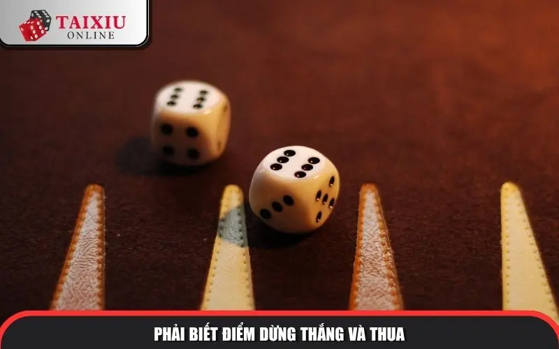 Phải biết điểm dừng thắng và thua